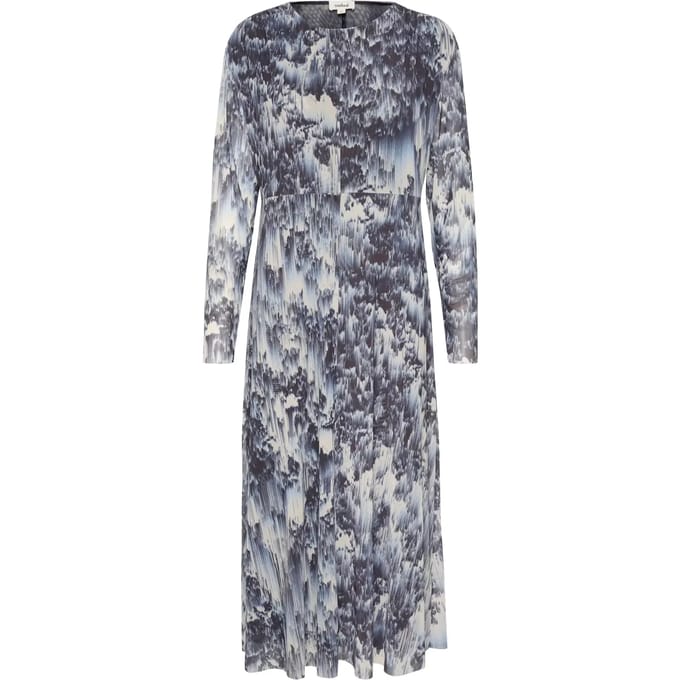 Jersey jurk A-shape Dark Navy Landscape Print multicolour