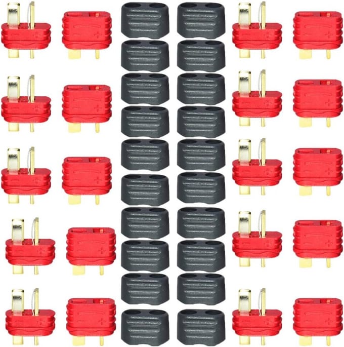 T-stekkeradapters met geïsoleerde doppen voor RC LiPo-accu