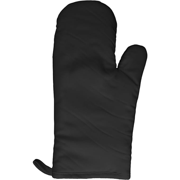 Link Kitchen Wear Katoenen Gladde Ovenhandschoen (Zwart)