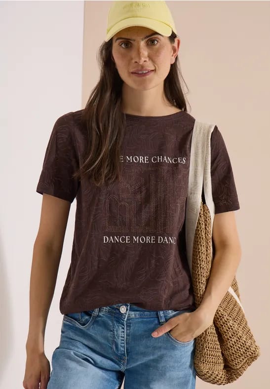 Shirt met uitgebleekt effect