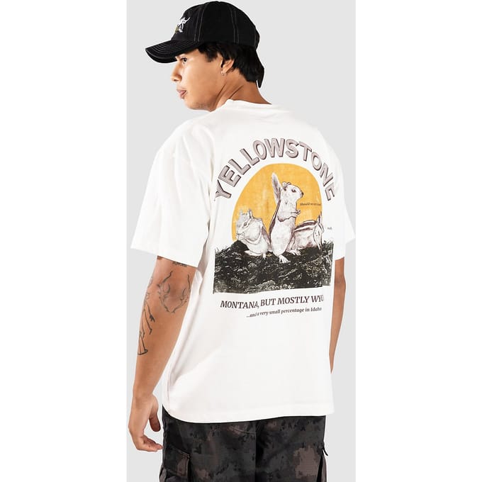 Dravus Yellowstone Boxy T-Shirt wit
