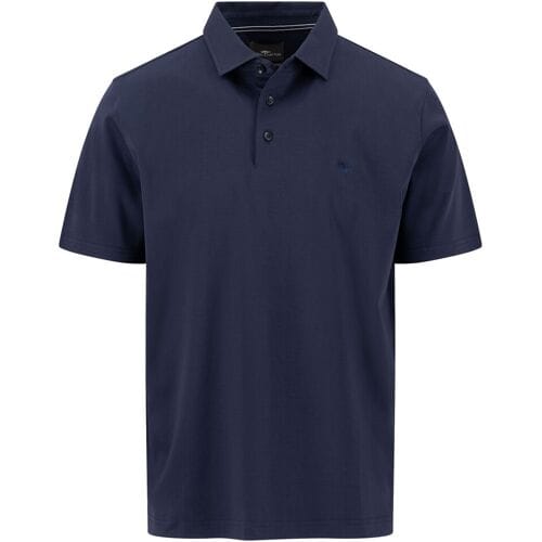 Fynch-Hatton Polo Cotton Interlock Short Sleeve Navy / male