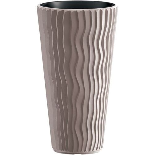 PROSPERPLAST Bloempot Sandy Slim (Mokka, 35 x 35 x 62 cm)