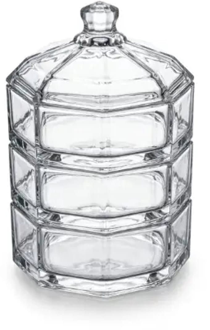 Deli Glass Dazzling Suikerpot - 3-delig - met deksel