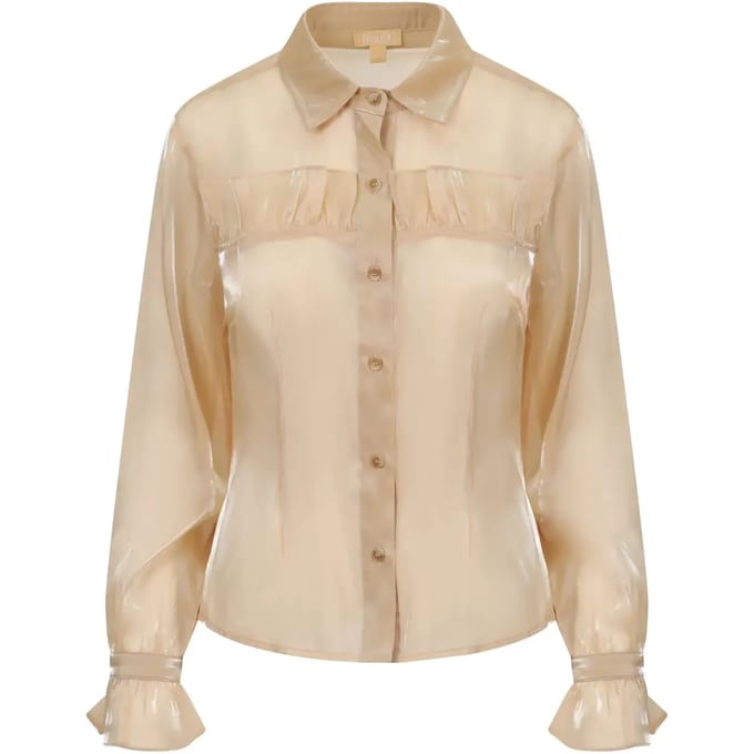 Rucheshirt in organza dames Balou