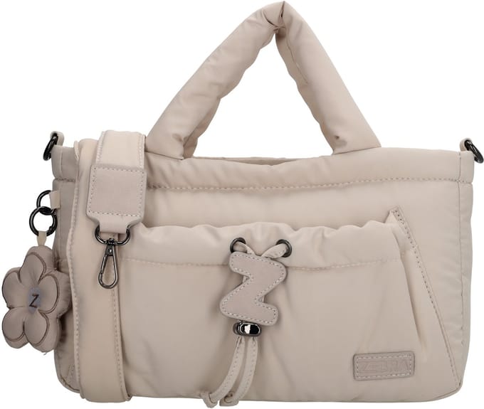 Zebra Trends Juna Handtas - Schoudertas - Puffy - Dames - Crossbody - Crème