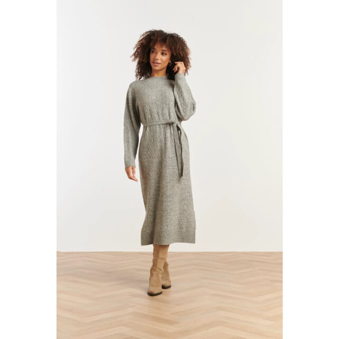 Smashed Lemon Damesgebreide maxi jurk |