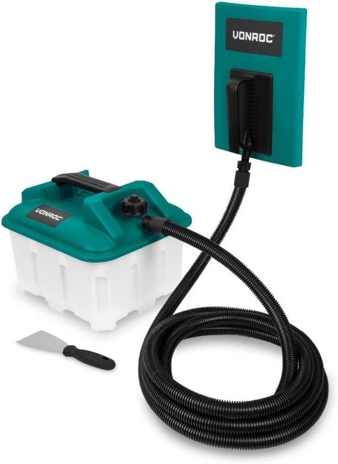VONROC Wallpaper solver 2300 W - 4.5 l - 4 m long hose, spatula for walls (2300W - 4 m)