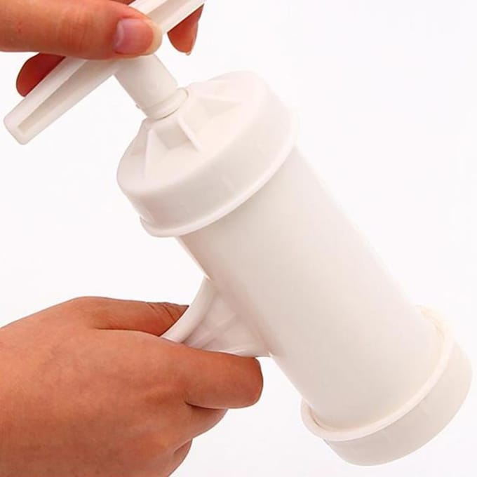 Plastic Handmatige Pastamaker Noodle Persmachine Spaghetti Machine Handmatige Keukengereedschappen wit
