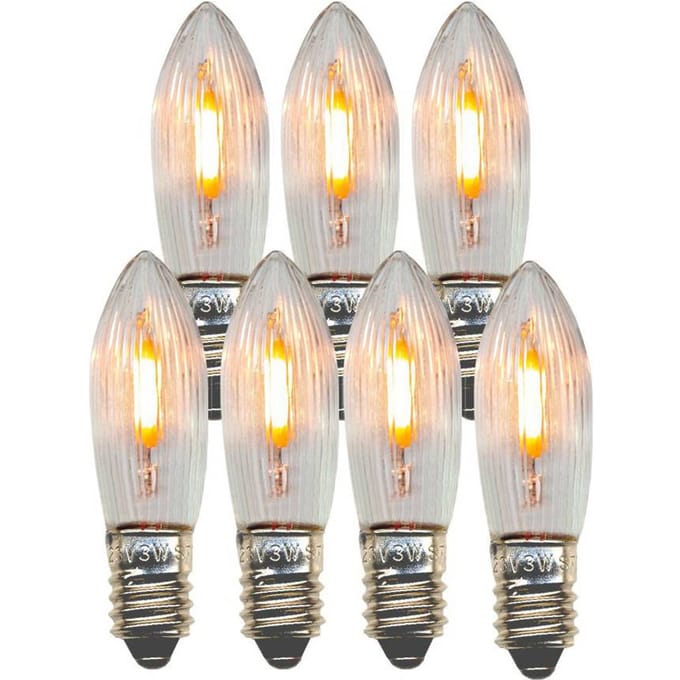 STAR TRADING LED vervangingslamp kaars E10 0.5W helder 14-55VAC/DC 7xset