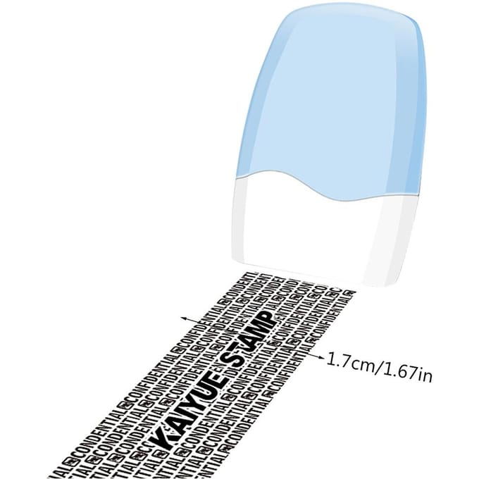 Identiteitsbescherming Rollerstempels Roller Identiteitsdiefstal Preventie Veiligheidsstempel Vertrouwelijk en Adresblokker white