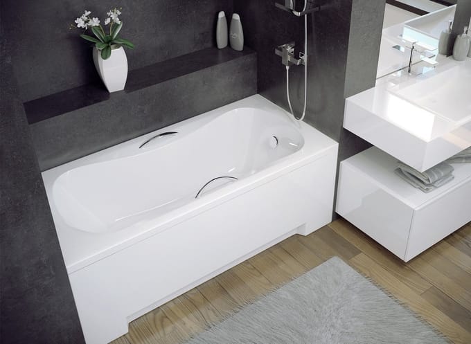Badland ARIA PLUS ligbad 150 x 70 cm wit met handgrepen