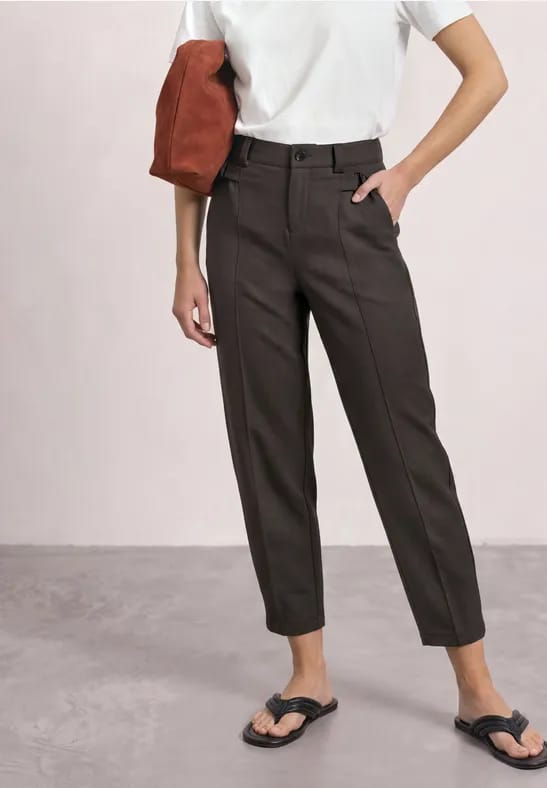 High Waist Barrel Leg Hose im Casual Fit