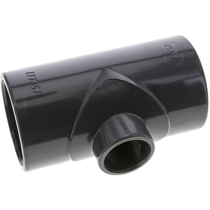 PVC Adapter T-stuk Lijmmof 75 tot 40mm