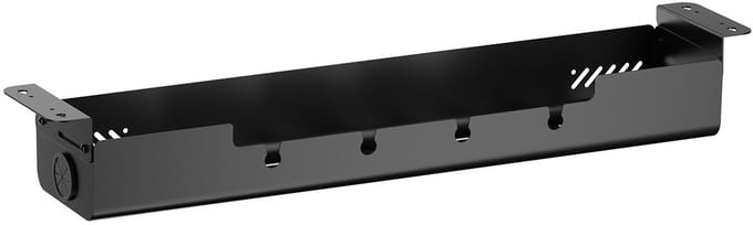 Kabelgoot 894 x 167 x 124 mm horizontaal, mat zwart, zwenkbaar