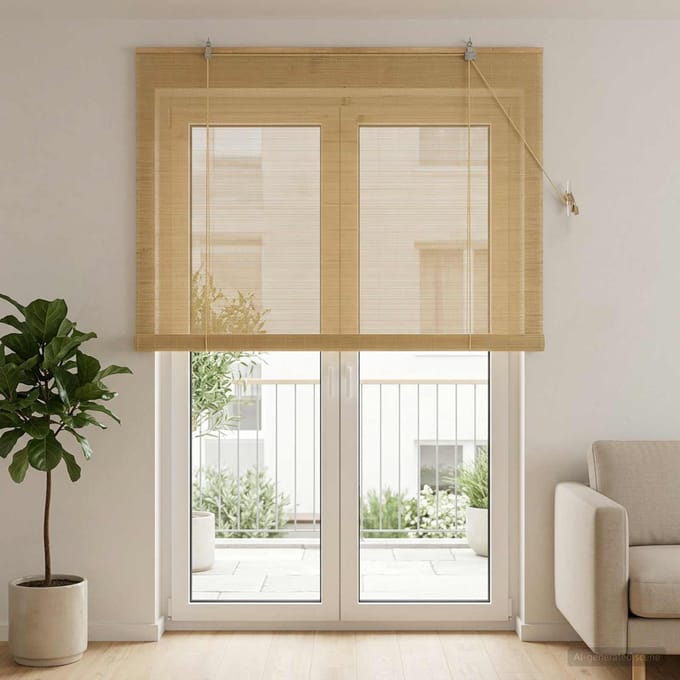 vidaXL - Rolgordijn - Naturel - 150 - x - 220 - cm - Bamboe