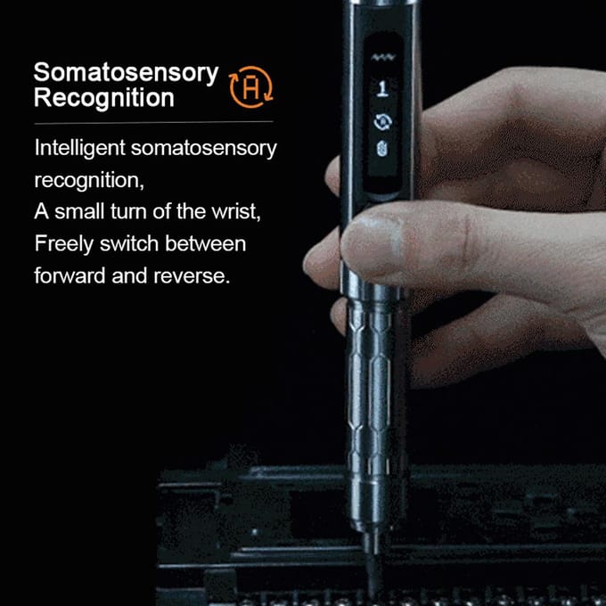 MINIWARE ES15 Intelligente Bewegingsbesturing Elektrische Schroevendraaier Handheld Draagbare Schroevendraaier Hoog zilver