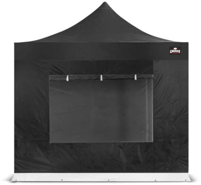 Werktent Go-Work Zijwand Met Raam Zwart 3M