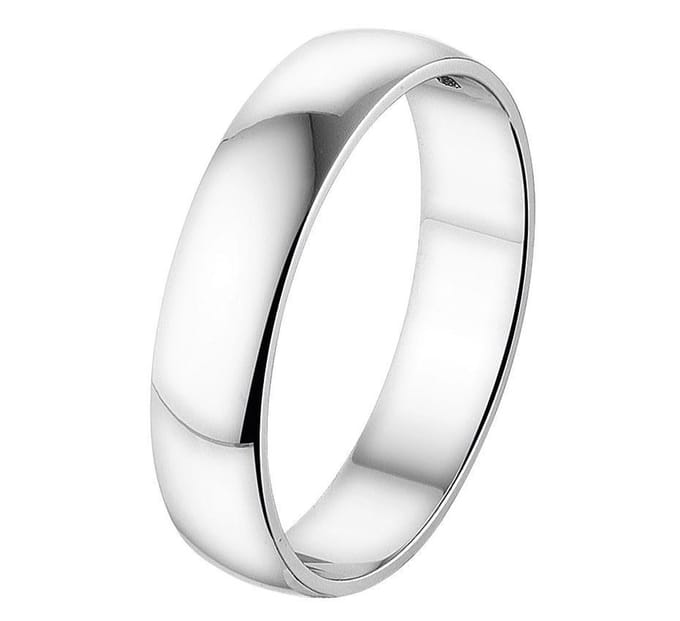 14K Witgouden Ring A414 - 5 Mm Zonder Steen 4104502