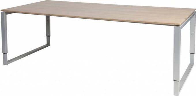 Vergadertafel - Verstelbaar - 220x100 Havana Kersen - alu frame