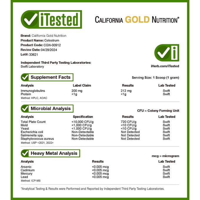 Colostrum, 7,05 oz (200 gram)