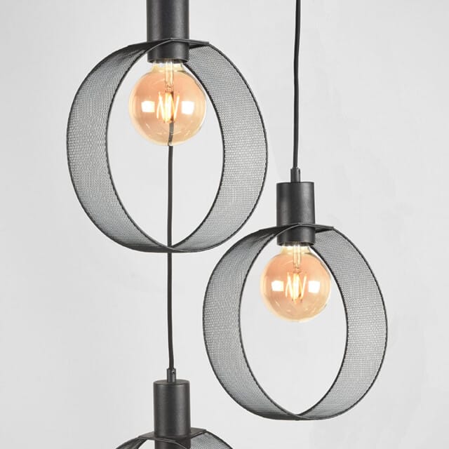 LABEL51 Ronda Hanglamp - Zwart - Metaal - 3-Lichts