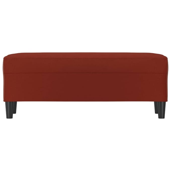 vidaXL - Bankje - 100x35x41 - cm - kunstleer - wijnrood