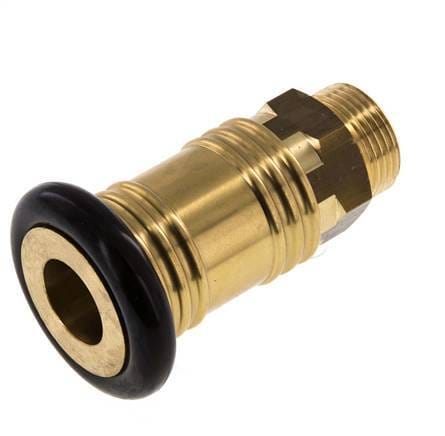 Messing DN 12 Luchtkoppeling Snelkoppeling G 3/4 inch Buitendraad - CLS12-M-B-034