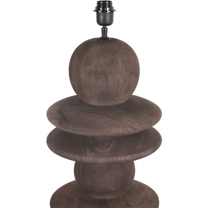 PTMD Staande Lamp Callain - 30x30x123 cm - Hout - Bruin