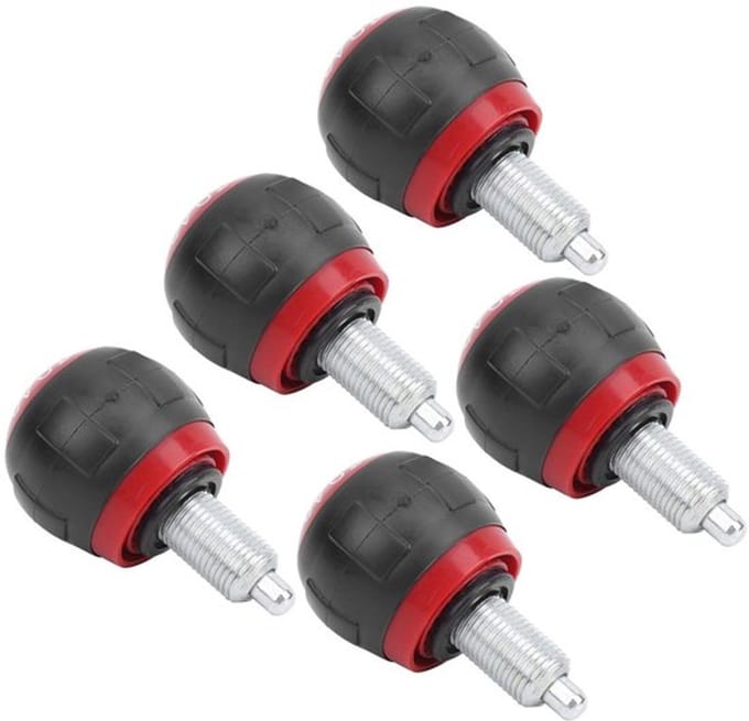 Pull Pin Spring Pins 5 stks 50x45mm M16 Fitness Pop Pull Pin Knop Release Synthetisch Kartonnen Handvat oefening Spare Accessoire(rood)
