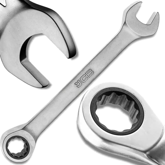 JCB - Serie - Ringsleutel met Ratchet - 15mm - Cr-V Staal