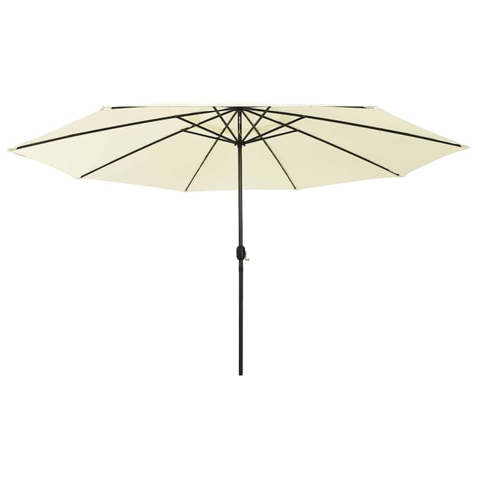 vidaXL - Parasol - met - LED-verlichting - 400 - cm - zandkleurig