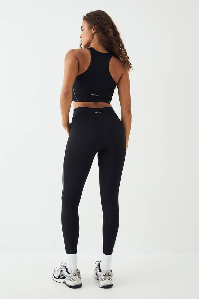 Dames DSGN Studio Reflecterende Biesjes Ultra Sculpt Sportlegging | Zwart | Maat: XL