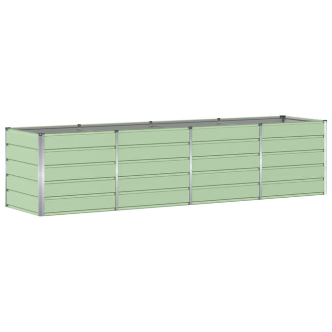 vidaXL - Plantenbak - Groen - 320 - x - 80 - x - 75 - cm - Staal