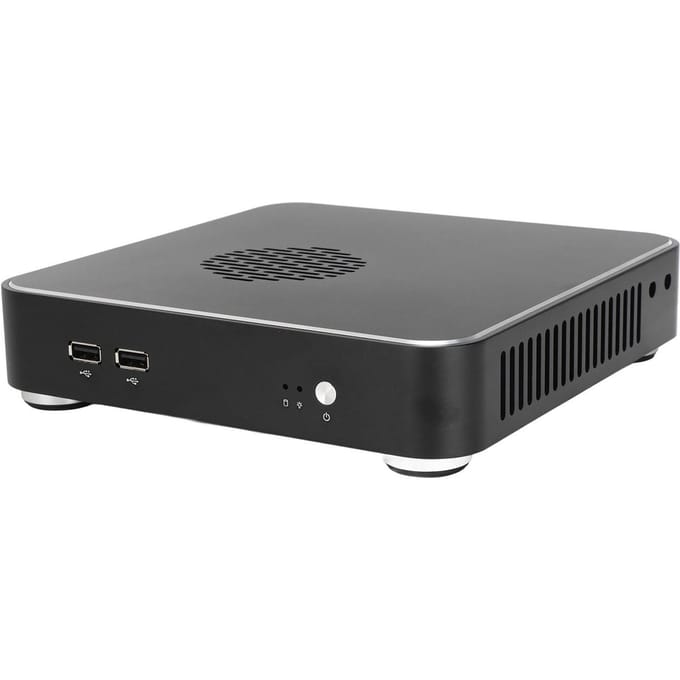 Desktop Computerbehuizing Goede Warmteafvoer Exquise Compacte Zwarte Mini HTPC-behuizing voor Thuisvideo gray