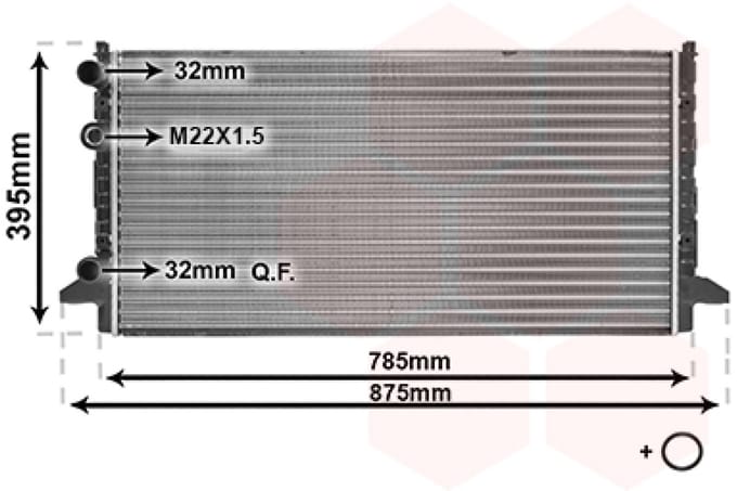 Van Wezel - RADIATOR VOOR VW PASSAT B3 1988-1993 3A0121253AB