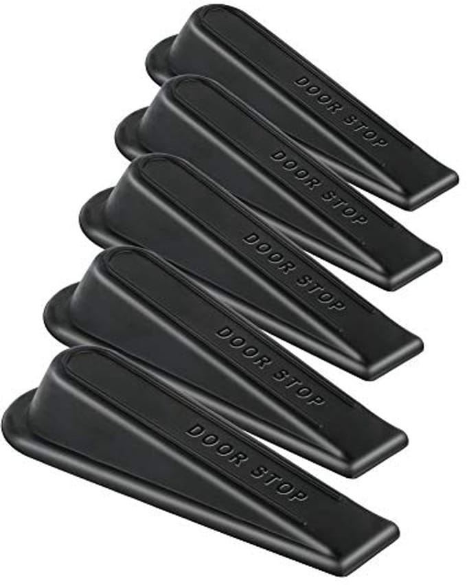 Rubberen Deurstoppers Wig Niet-Krassend en Antislip - 5 Stuks