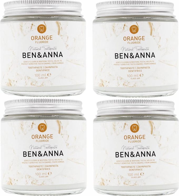 BEN&ANNA - Orange tandenpasta met fluoride 100 ml - 4 pak
