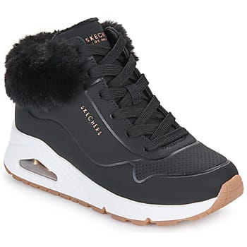 Skechers Uno Fall Air Veterboots zwart Synthetisch - Maat 38 - Kinderschoenen