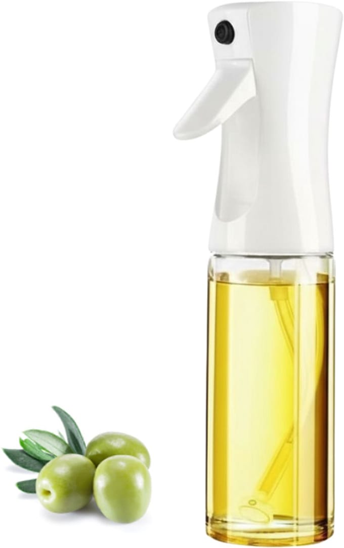 Flow Goods Olijfolie Sprayer – Wit – Olie Sprayer - Navulbaar Olie Glas – 200 ML