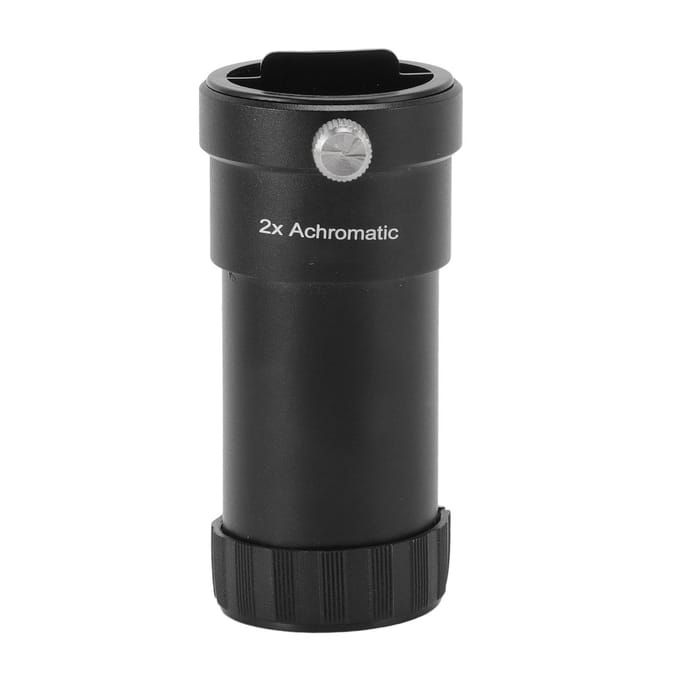 Lentille de Barlow 2X de 1,25 pouce, alliage d'aluminium, verre optique multicouche, accessoires pour télescopes gray