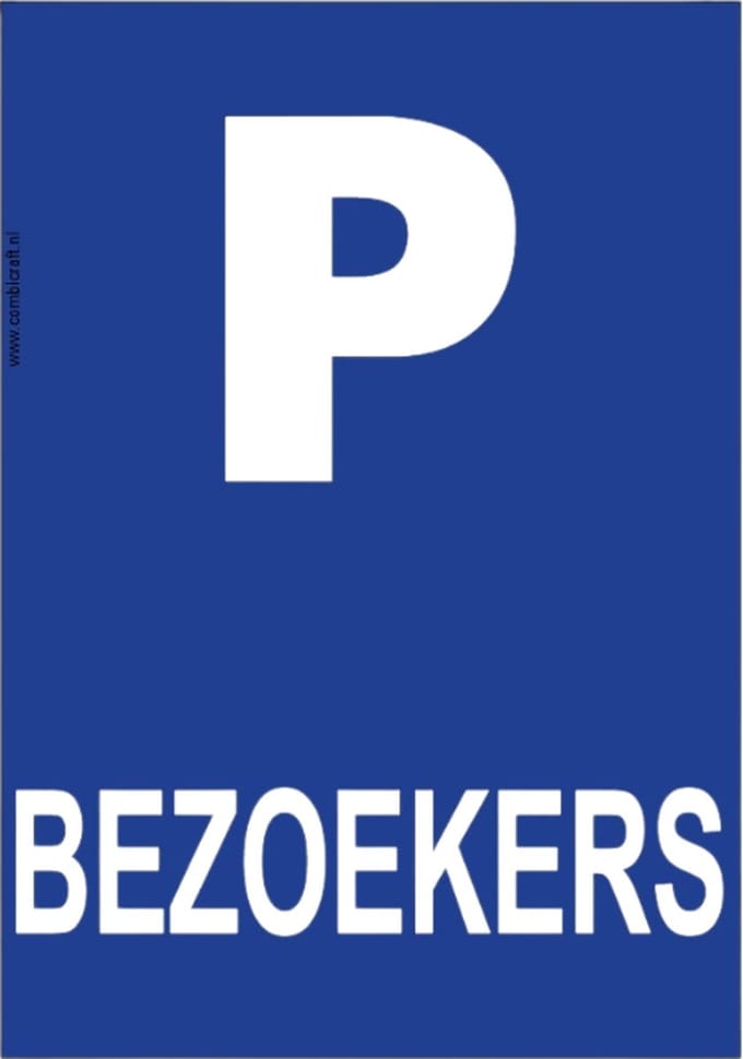 Bordje - Parkeren - Bezoekers