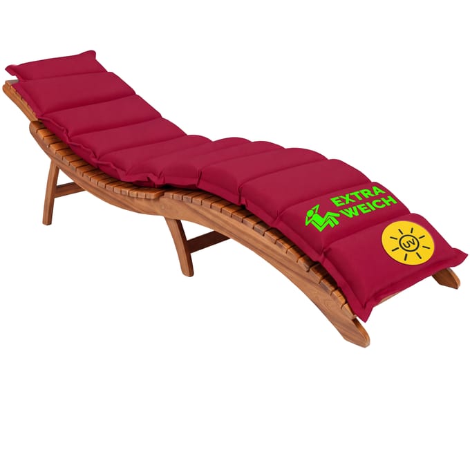 Tuinkussen voor Ergonomisch Ligbed – Tuinkussen incl. Hoofdkussen - Rood