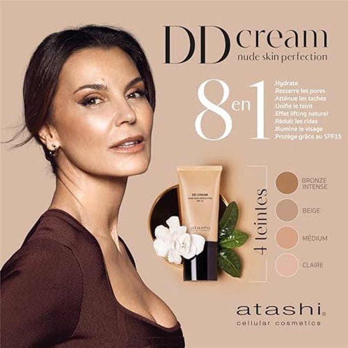 Zonnebrandcrème met Kleur Atashi Celullar Cosmetic Dd DD Crème Spf 15 Beige 50 ml
