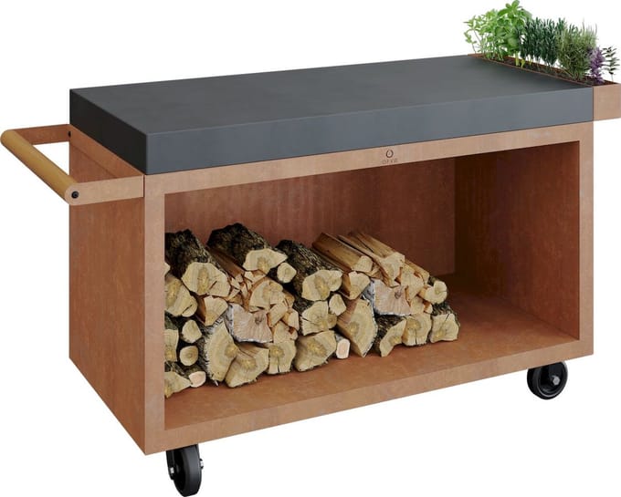 Ofyr 135 Mise en Place Table PRO Corten – Donker Keramiek | Grijs