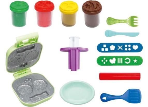 Kid'Sdough Hobbydoos, 's Dough, Burger set, incl 4x56gr potjes Klei