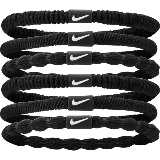 Nike haaraccessoire elastiekjes zwart wit - Flex Hair Tie 6-pack.