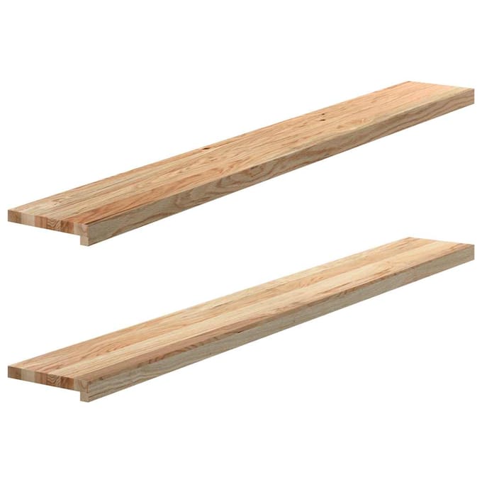 vidaXL - Vensterbanken - 2 - st - onbehandeld - 160x20x2 - cm - massief - eikenhout