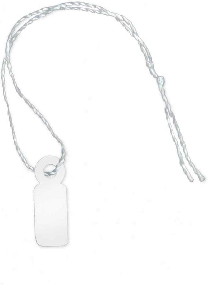 100 Blanco Prijsetiketten met Draad voor Kleding en Accessoires