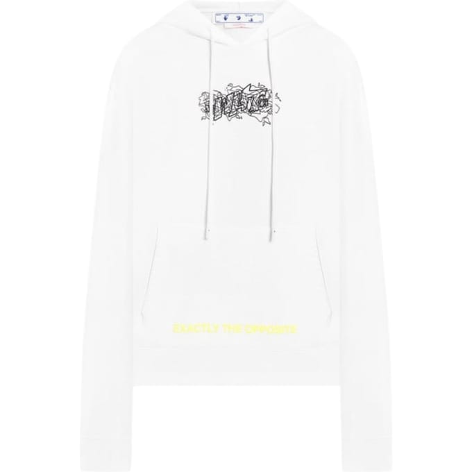 Off-white Graffiti Layerz Slim Hoodie Wit
